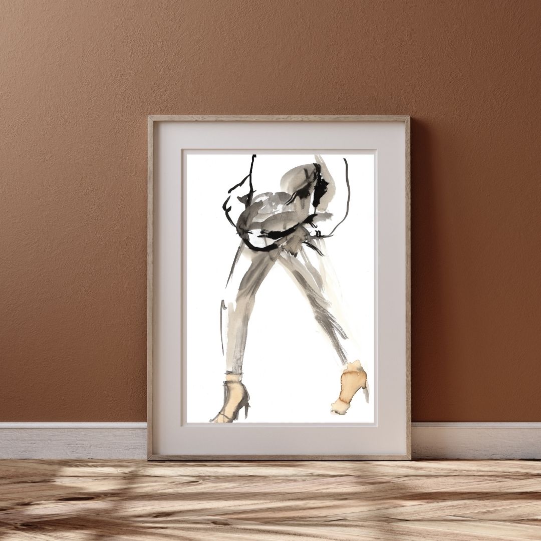 Coffee art ‘Coffee to Go’ a limited edition fine art print by Ingela Johansson. Sustainable matte paper, free delivery,