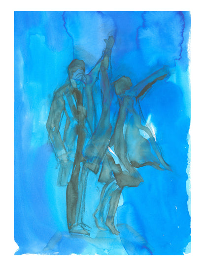 A Moment of Us – A Joyful Dance Art Print by Ingela Johansson