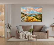 A new dawn canvas print by Swedish artist in interior