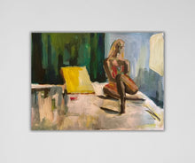 After 9 pm’—a limited edition artwork by Ingela Johansson, blending tranquil greens and a sense of stillness.