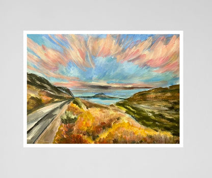 Vibrant landscape paitning "A new dawn" by Ingela Johansson