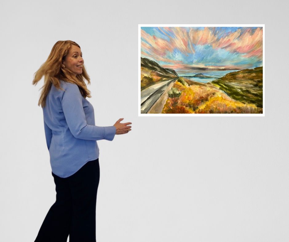 "A new dawn" paintig with artist Ingela Johansson