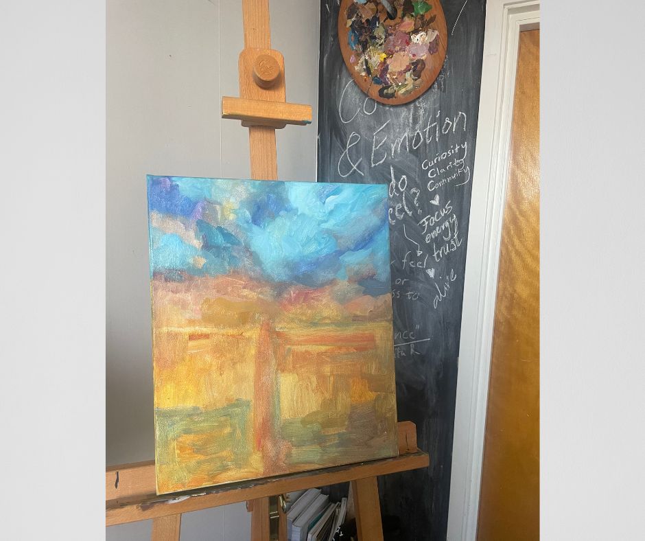 Bathing in golden light canvas print