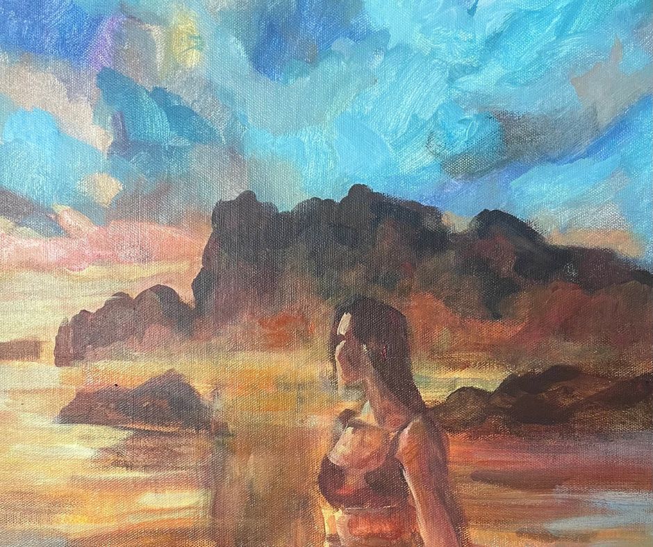 Immerse yourself in sunset hues with ‘Bathing in Golden Light,’ a fine art canvas print, only 21 editions available.