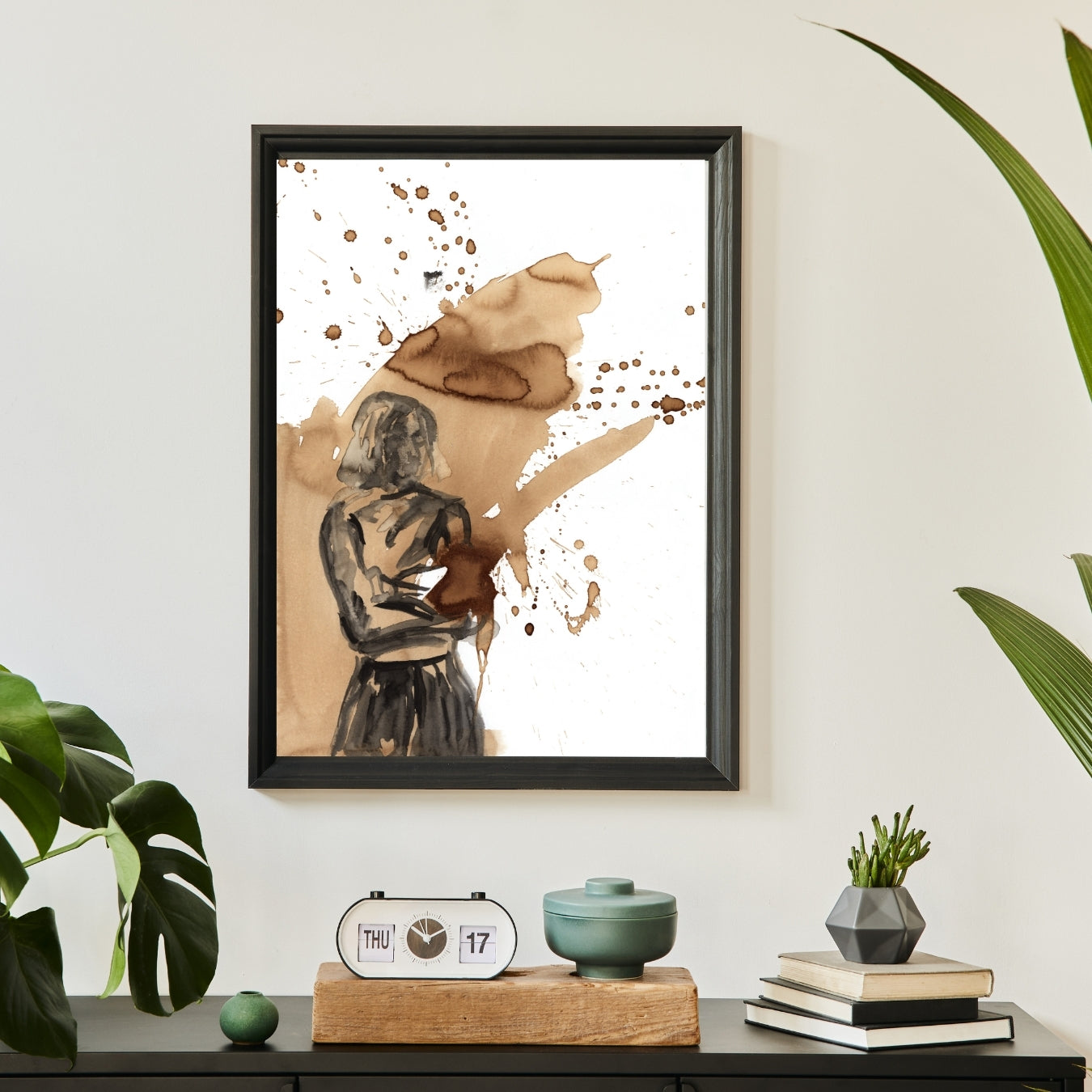 The feeling Before Coffee captured in art by artist Ingela Johansson