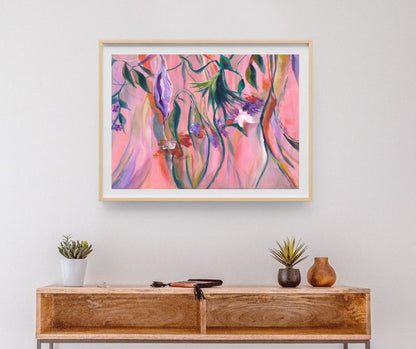 "Bloom and Breath" – A unique limited edition floral fine art print by Swedish artist, blending semi-abstract Nordic design with spring’s vibrant energy.