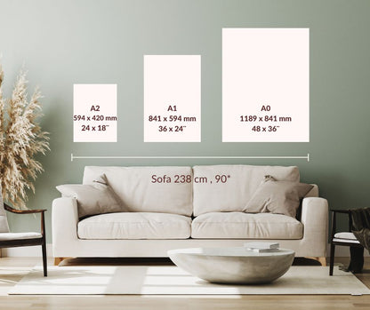 Size conversion to find the perfect fit for your canvas print