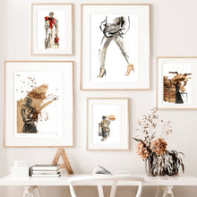 A collection of coffe art (painted with coffee ) by Ingela Johansson 