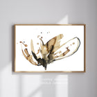 Painted with coffee and ink by Swedish artist Ingela Johansson titled Coffee to Bloom