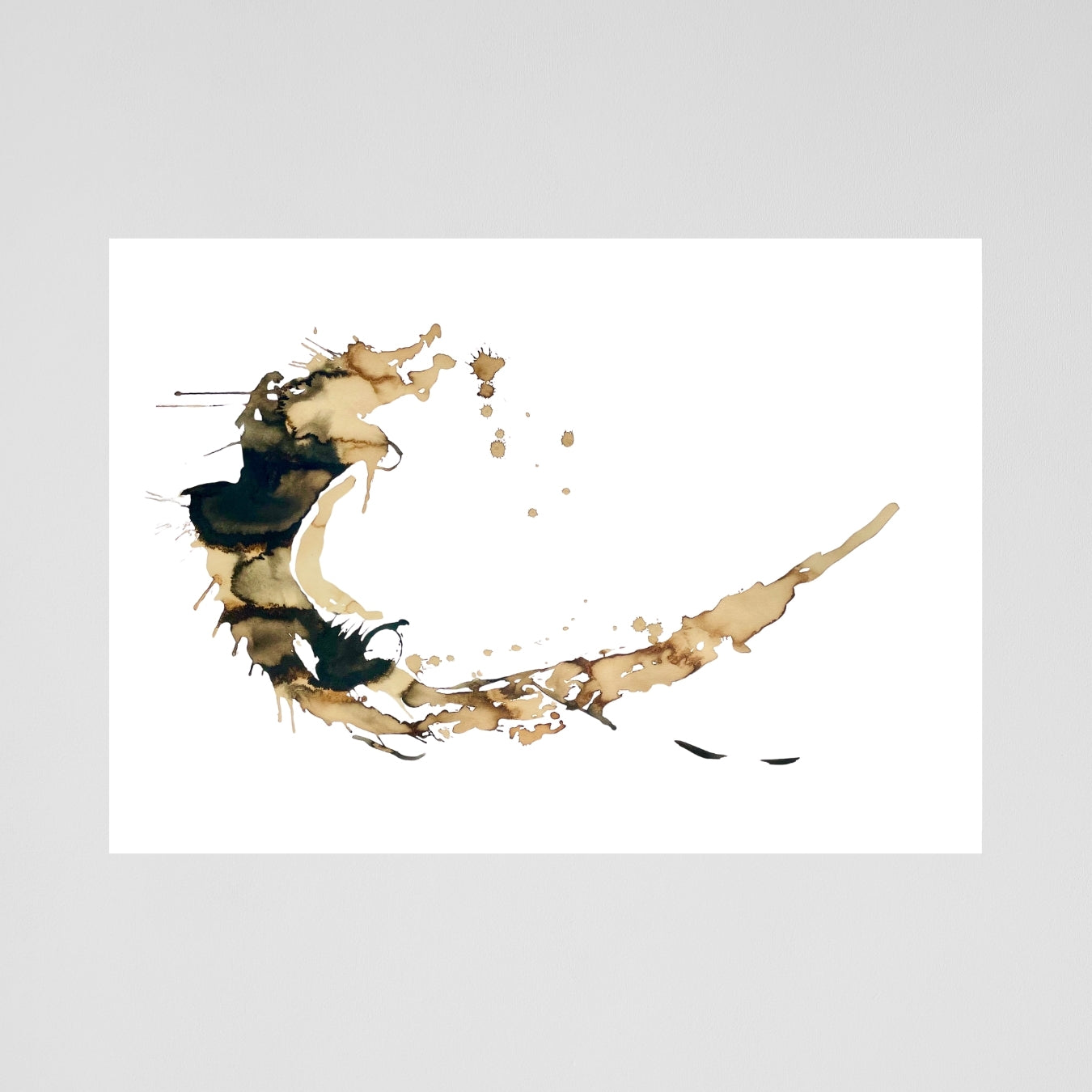 Coffee to Dream an artwork that drifts between form and feeling original on Fabriano paper painted by Ingela Johansson