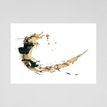 Coffee to Dream an artwork that drifts between form and feeling original on Fabriano paper painted by Ingela Johansson