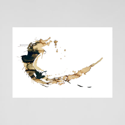 Coffee to Dream an artwork that drifts between form and feeling original on Fabriano paper painted by Ingela Johansson