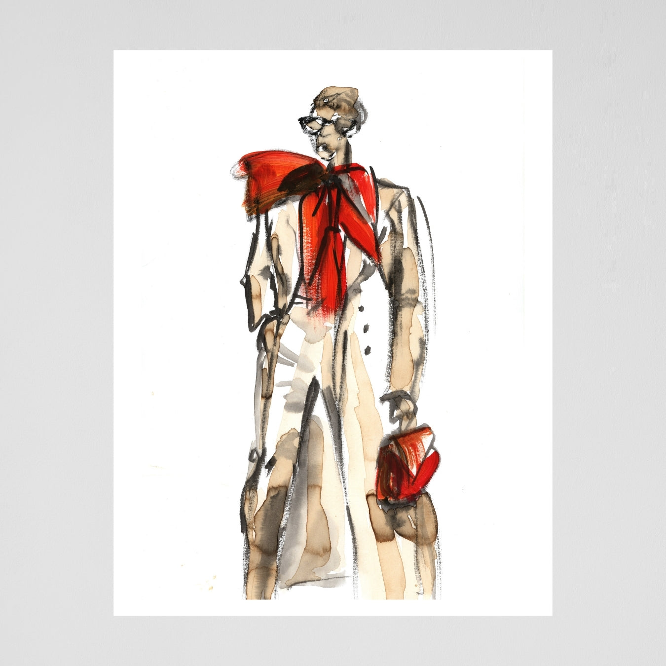 Coffee painting by Swedish artist Ingela Johansson. Th eoriginal was made with real coffee and ink. 