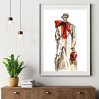 Coffee art limited edition print of a painting made by coffee and ink, artist Ingela Johansson, year 2024