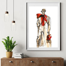 Coffee art limited edition print of a painting made by coffee and ink, artist Ingela Johansson, year 2024