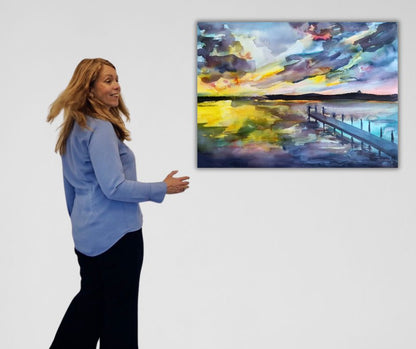 Colorplay at Dusk artwork with artist Ingela Johansson