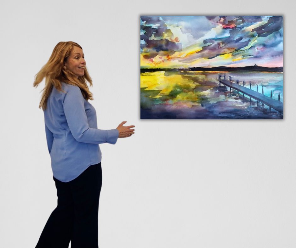 Colorplay at Dusk artwork with artist Ingela Johansson