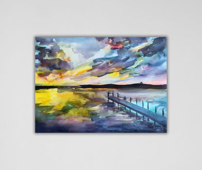 Colorplay at Dusk canvas print, from artist Ingela Johansson