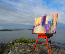 Inspired by balance and freedom, ‘Colorscape when colors sing’ is a vibrant acrylic painting on deep edge canvas. Certified and signed."