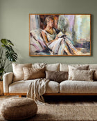 Dolce Far Niente fine art print by Swedish artist Ingela Johansson with a white border, delivered unframed