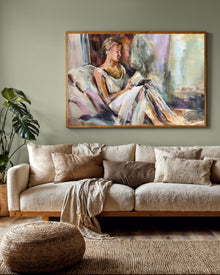 Dolce Far Niente fine art print by Swedish artist Ingela Johansson with a white border, delivered unframed