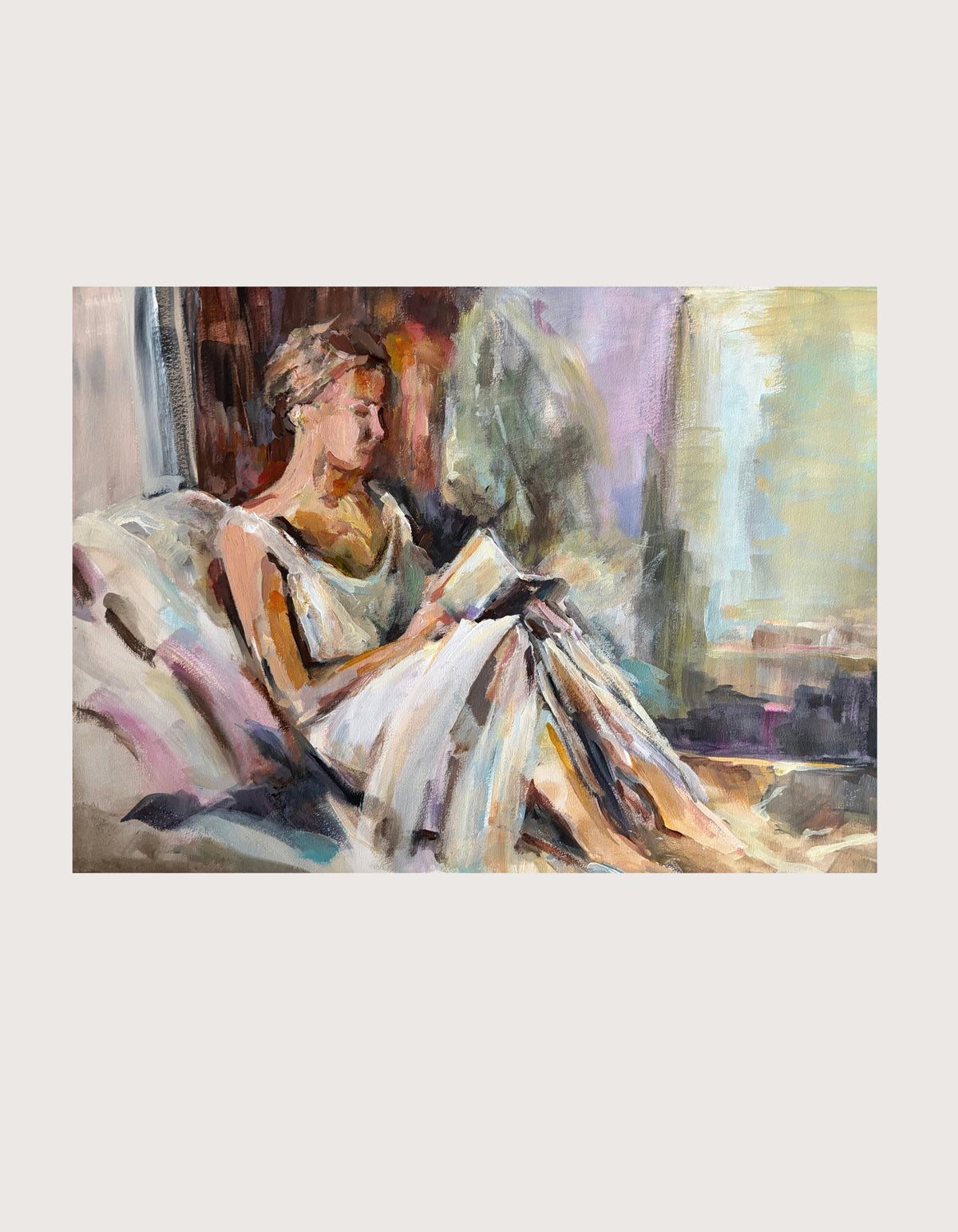 Dolce Far Niente, limited edition fine art print by Swedish artist Ingela Johansson, full view