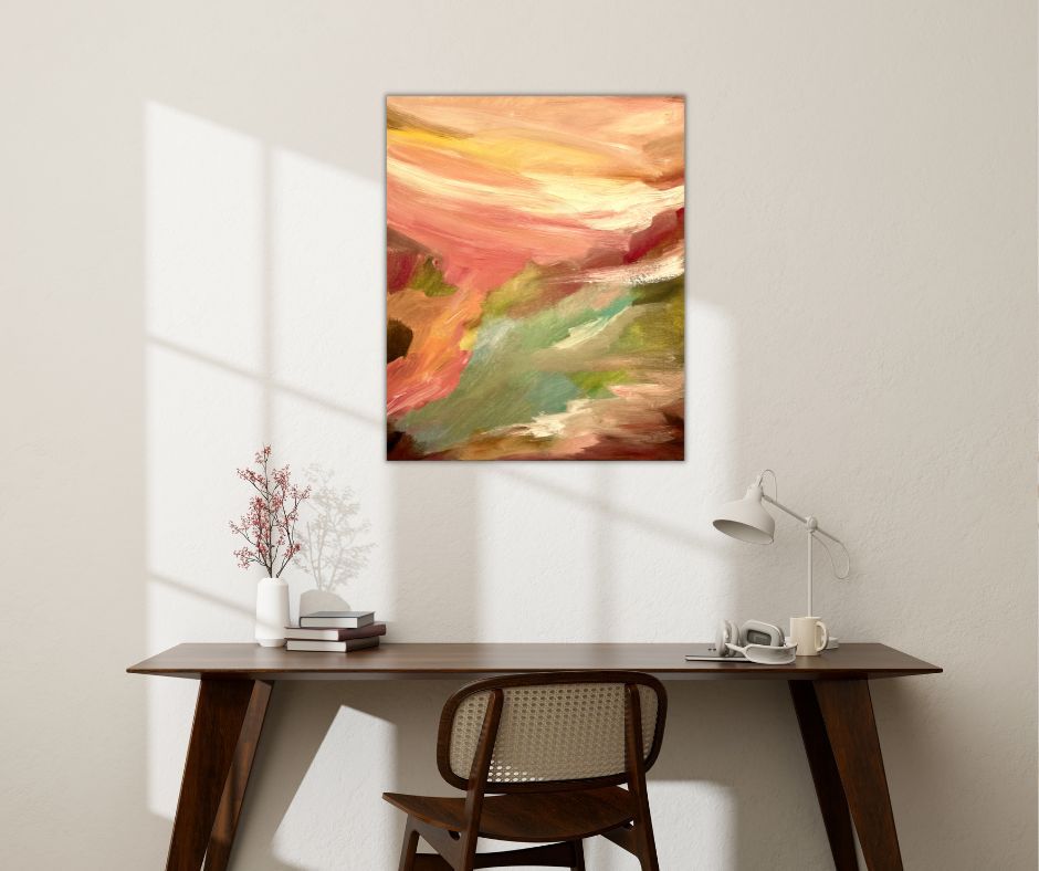 Dreamscape One by Swedish artist Ingela Johansson: A calming abstract canvas print. Limited edition of 21, ready to hang."
