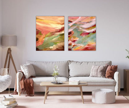 Dreamscape One and two abstract canvs print: Swedish art, limited to 21 pieces, and delivered with a certificate of authenticity.
