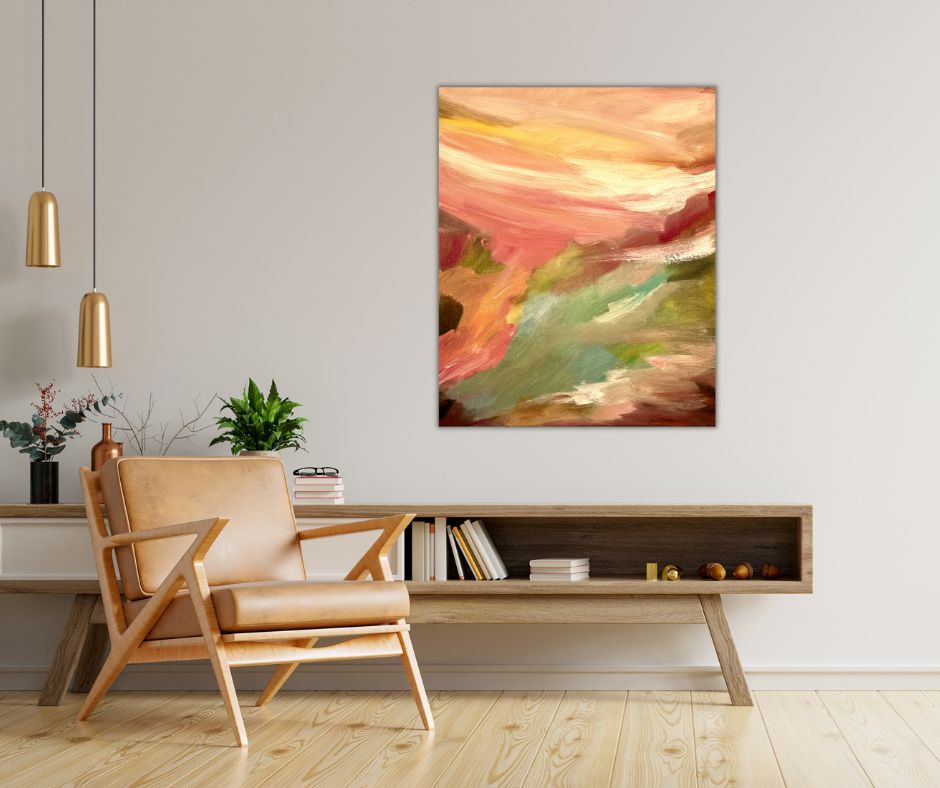 Dreamscape One: A calming abstract canvas print inspired by nature. Limited edition of 21 pieces, sustainable printed,ready to hang