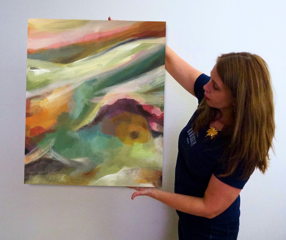 Dreamscape Three - Ingela Johansson’s serene abstract canvas art. Limited edition (21 pcs), FSC-certified, eco-friendly, and ready to hang.