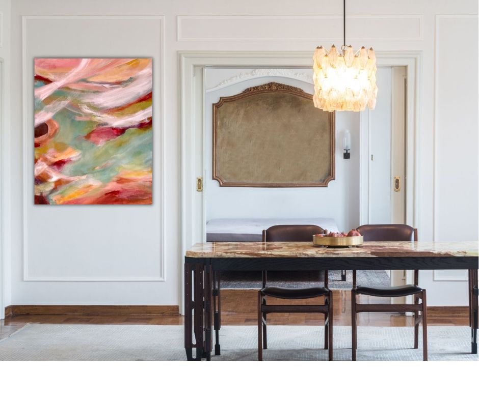 Dreamscape Two by artist Ingela Johansson: Abstract art inspired by nature, limited to 21 prints. Sustainable canvas, ready to hang. Certification included