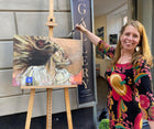 Energy of Swift painting with artist Ingela Johansson at the gallery 