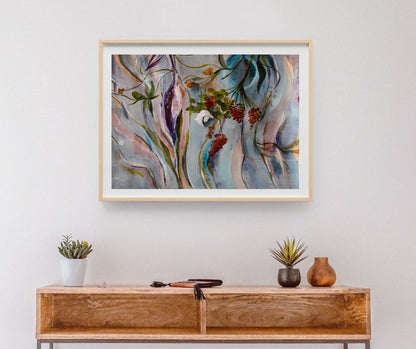 "Ethereal Bloom" – A unique, limited edition floral fine art print that embodies Nordic minimalism, with soft hues and abstract shapes inspired by spring.
