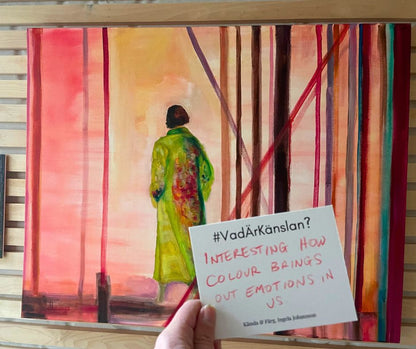 Experience the beauty of Forest of Colors by Ingela Johansson. A warm, semi-abstract canvas print, sustainably made, limited edition, ready to hang.