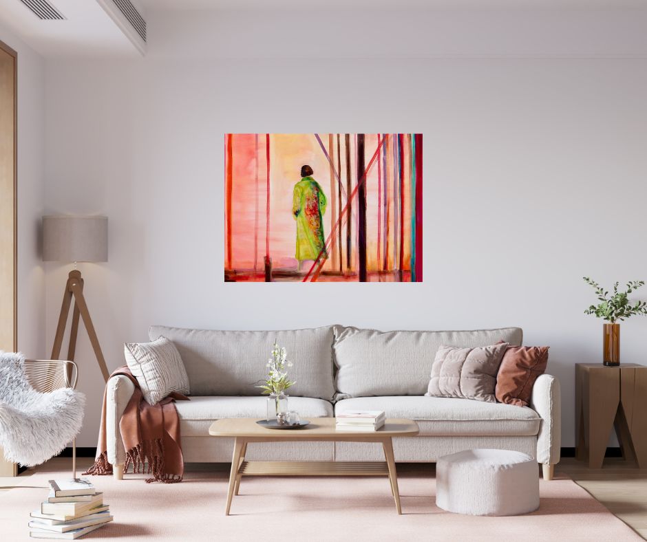 Forest of Colors: A semi-abstract art piece by Ingela Johansson, inspired by nature's emotional hues. Limited edition, eco-friendly, ready to hang.