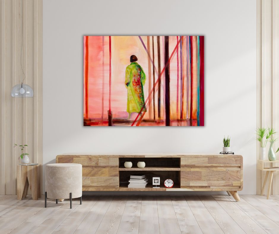 Forest of Colors by Ingela Johansson: A semi-abstract canvas print inspired by nature's hues and emotions. Limited edition, sustainable, ready to hang.