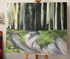 Forest painting process from the studio of Nordic artist Ingela Johansson.
