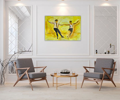 Happy brings energy to a room canvas print by Ingela Johasson