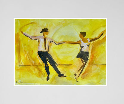 Unframed Fine Art Print Ready for Custom Framing: The "Happy" artwork displayed unframed, perfect for customizing to suit any space.