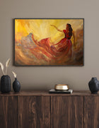 Heart Unbound fine art print on paper, styled in interior, RED Collection by Ingela Johansson