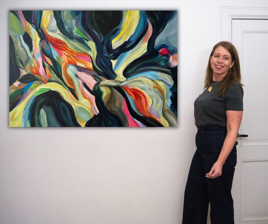 Expressive abstract art Heartfelt with artist Ingela Johansson