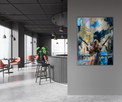 Artwork "I am" by Ingela Johansson in a hotel interior