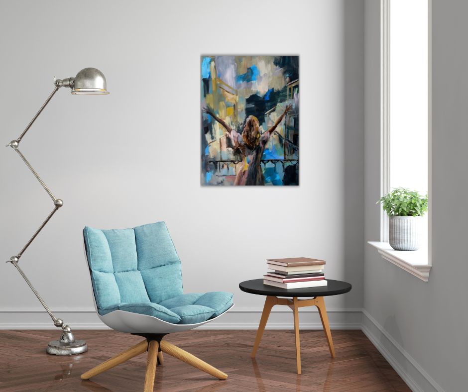 The painting "I am" will bring both color , serenity and a sense of hope into your home. By Ingela Johansson