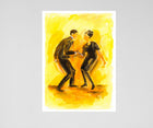 Unframed 'I Want to Hold Your Hand' fine art print by Ingela Johansson, ready for customization to suit any decor.