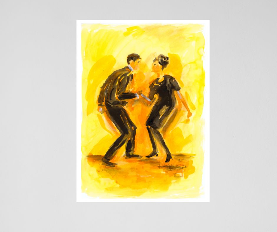 Unframed 'I Want to Hold Your Hand' fine art print by Ingela Johansson, ready for customization to suit any decor.