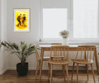 Framed fine art print "I want to hold your hand" in a Scandinavian style kitchen