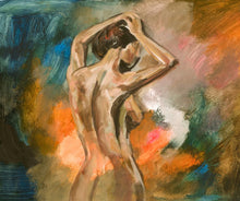 In Her Own Power - an artwork about overcoming darkness and embracing light. FSC-certified limited edition canvas print, 100% ready to hang.