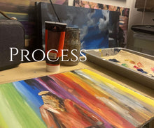 Making the painting "Into the Future" by artist Ingela Johansson