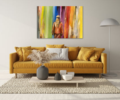 "Into the Future" – A bold and emotional painting by Ingela Johansson,  symbolizing the journey toward a bright and hopeful future.