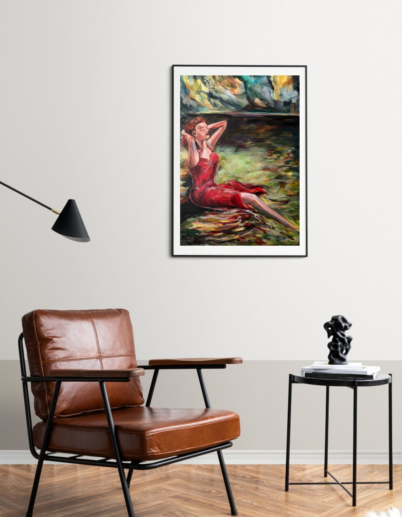 The Living Current fine art print – Red Collection by Ingela Johansson